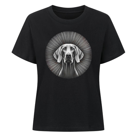 Premium Damen-Shirt "Weimaraner - Bright" Schwarz – hunde-shirt.de