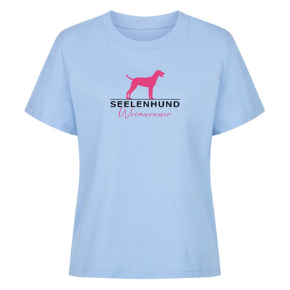 Premium Damen-Shirt "Weimaraner - Seelenhund" Sky Blue – hunde-shirt.de