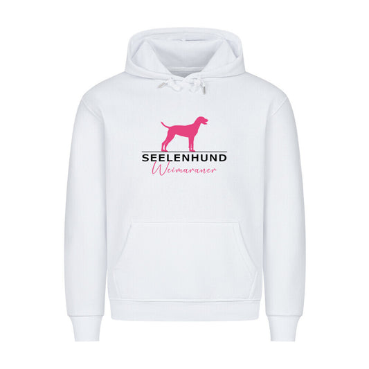 Premium Hoodie "Weimaraner - Seelenhund" Weiß – hunde-shirt.de