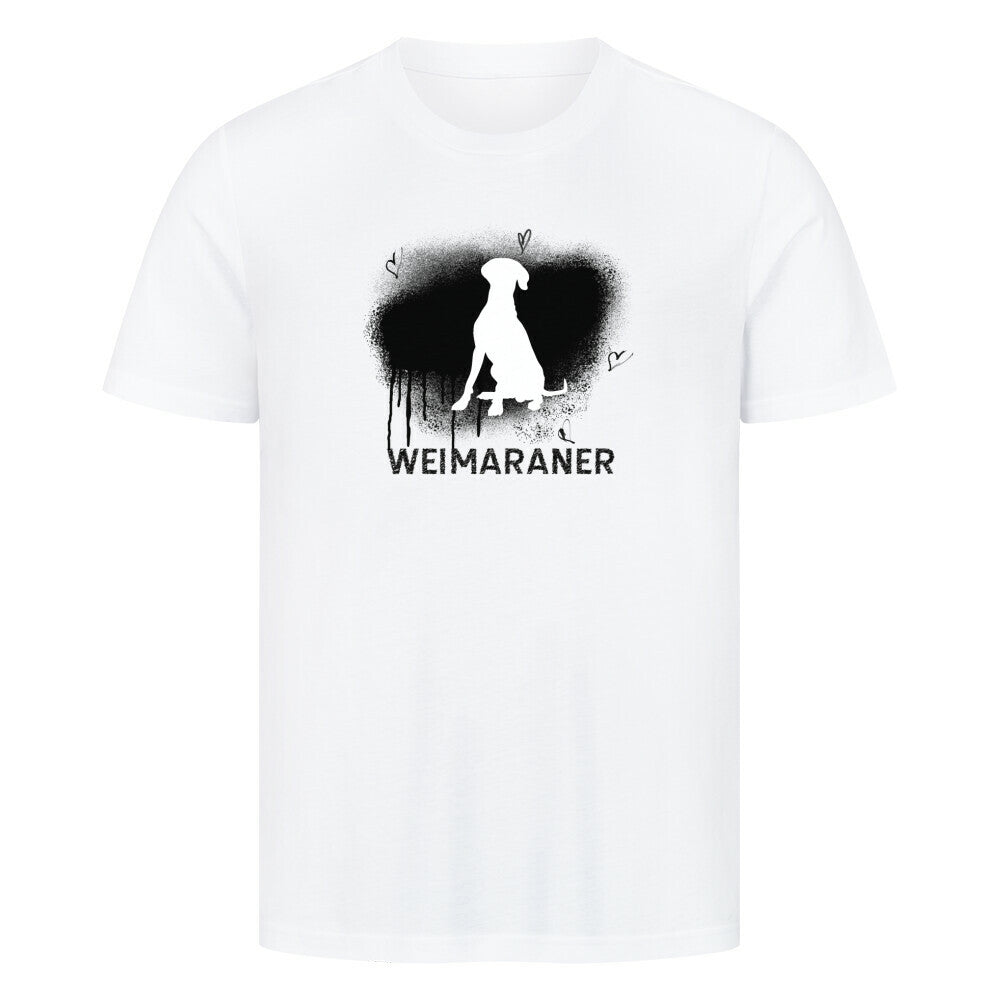 Premium T-Shirt "Weimaraner - Brush" Weiß – hunde-shirt.de