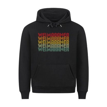 Premium Hoodie "Weimaraner - RETRO" Schwarz – hunde-shirt.de