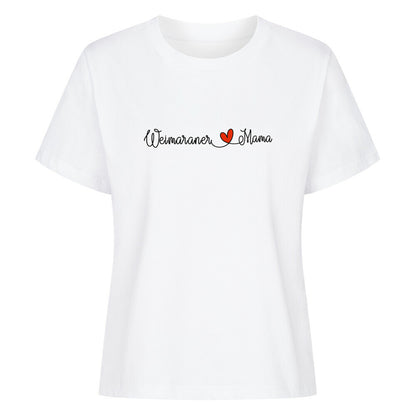 Premium Damen-Shirt "Weimaraner - Mama" Weiß – hunde-shirt.de