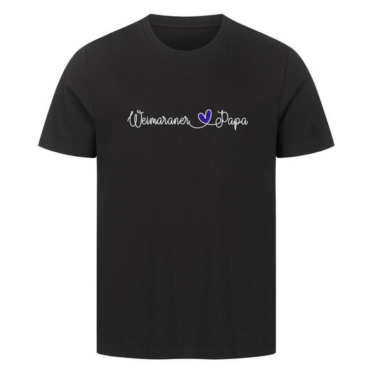Premium T-Shirt "Weimaraner - Papa" Schwarz – hunde-shirt.de