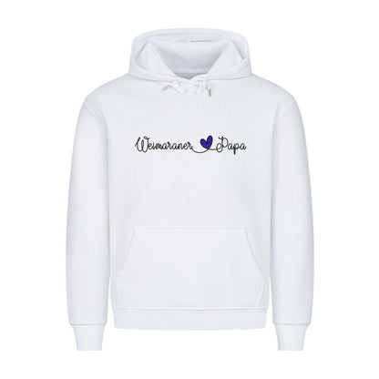Premium Hoodie "Weimaraner - Papa" Weiß – hunde-shirt.de