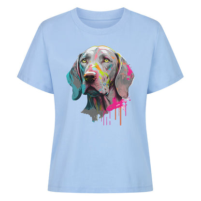 Premium Damen-Shirt "Weimaraner - Splash" Sky Blue – hunde-shirt.de