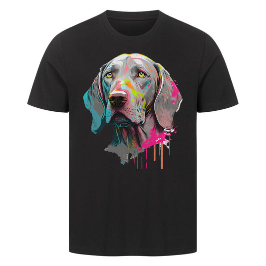 Premium T-Shirt "Weimaraner - Splash" Schwarz – hunde-shirt.de