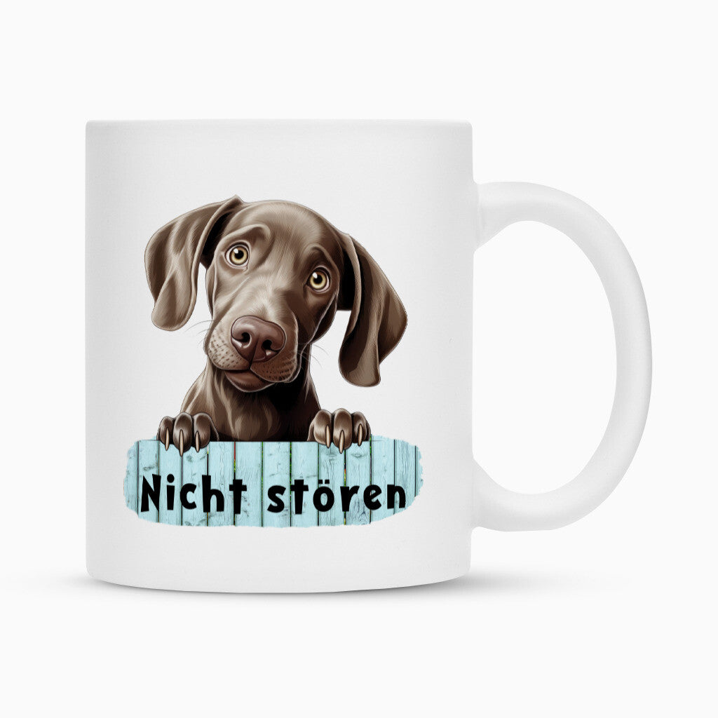 Tasse "Weimaraner - Nicht stören" Weiß – hunde-shirt.de