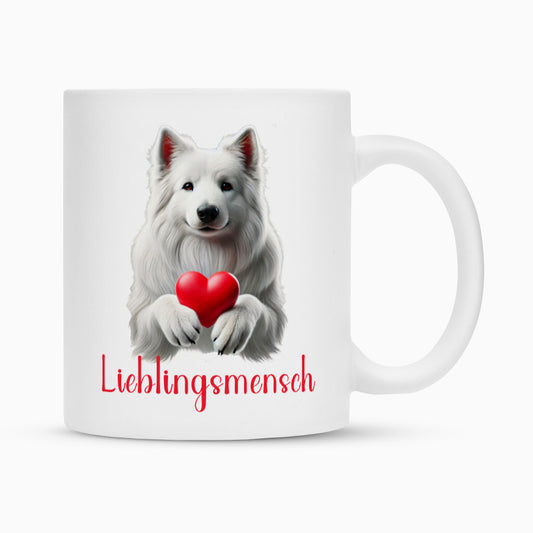 Tasse "Schweizer Schäferhund - Lieblingsmensch" Weiß – hunde-shirt.de