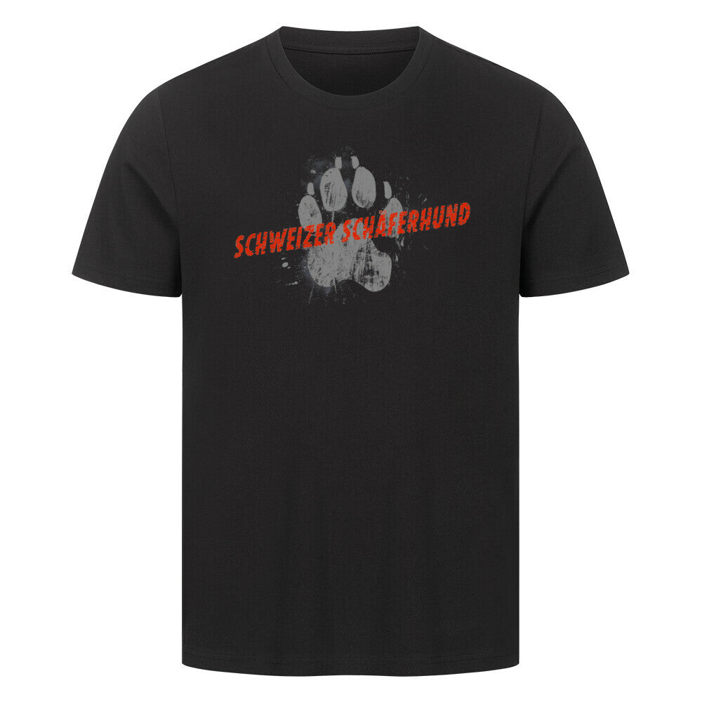Premium T-Shirt "Schweizer Schäferhund - PAW" Schwarz – hunde-shirt.de