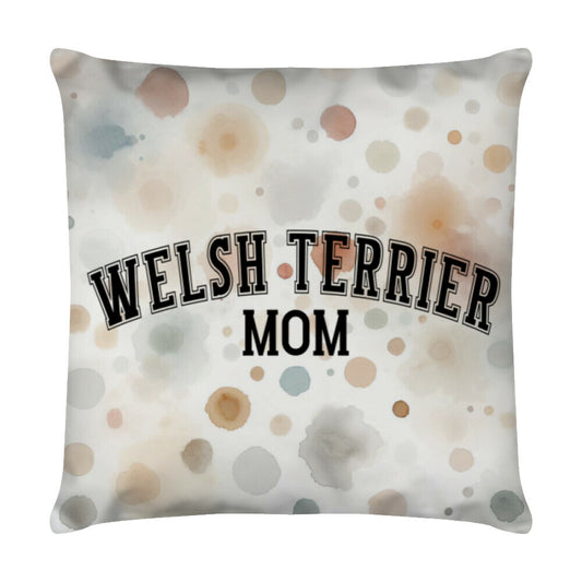 Kissen "Welsh Terrier - MOM" Weiß – hunde-shirt.de