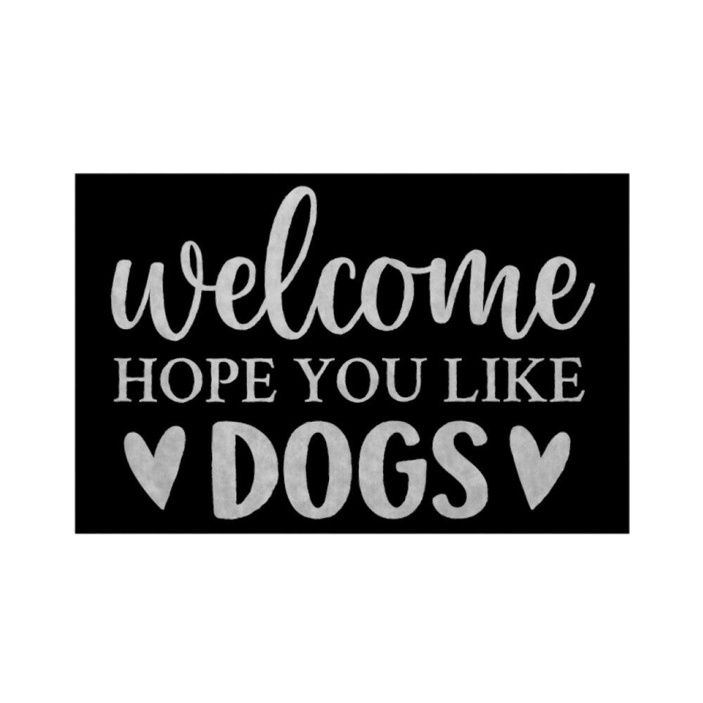 Fußmatte "Welcome..." Weiß – hunde-shirt.de