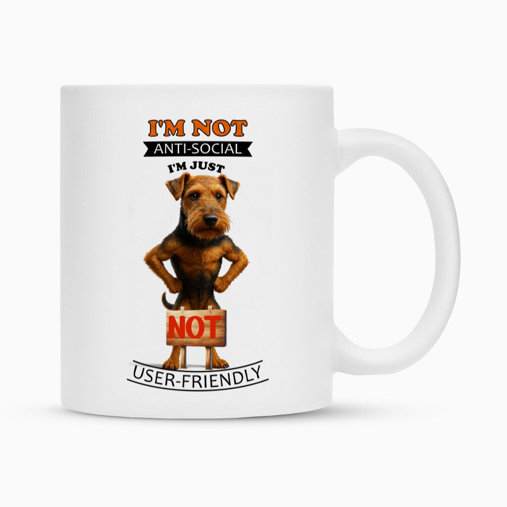 Tasse "Welsh Terrier - Anti-Social" Weiß – hunde-shirt.de