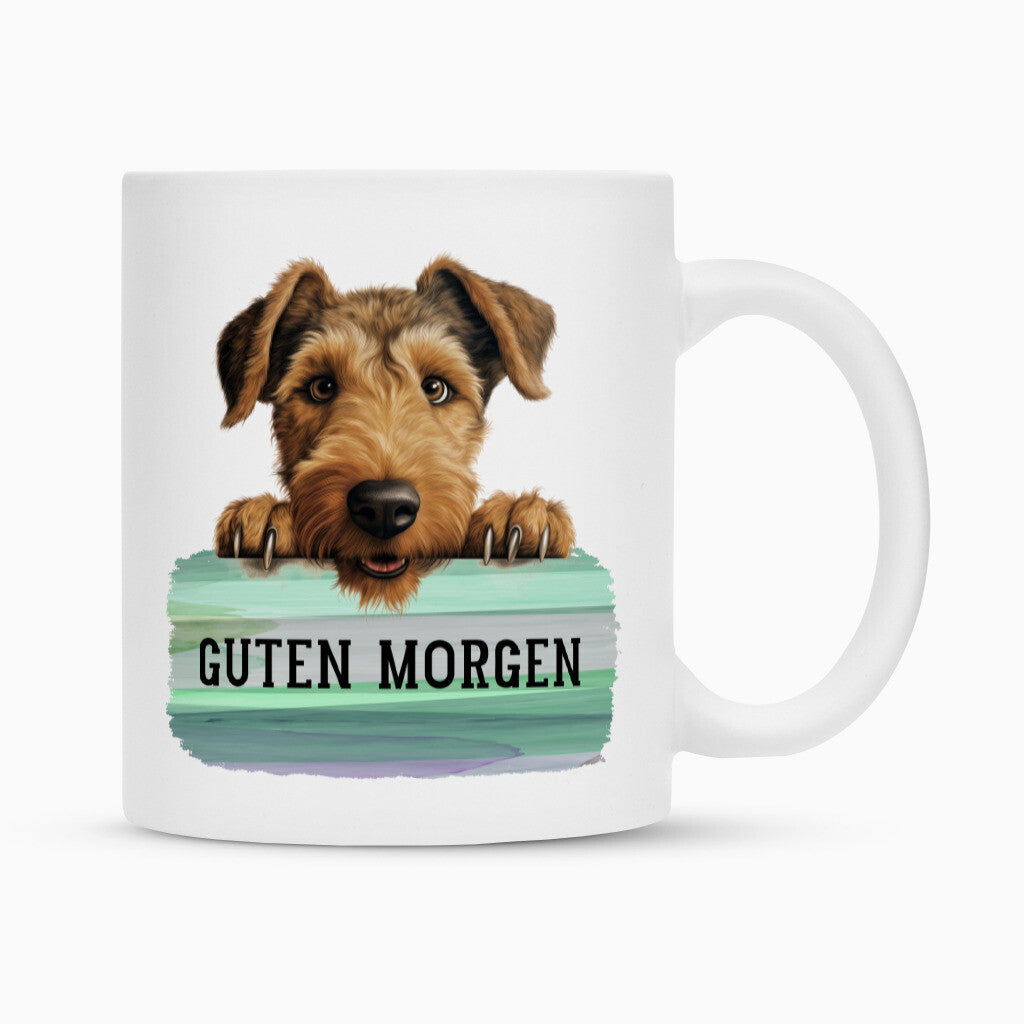 Tasse "Welsh Terrier - Guten Morgen" Weiß – hunde-shirt.de