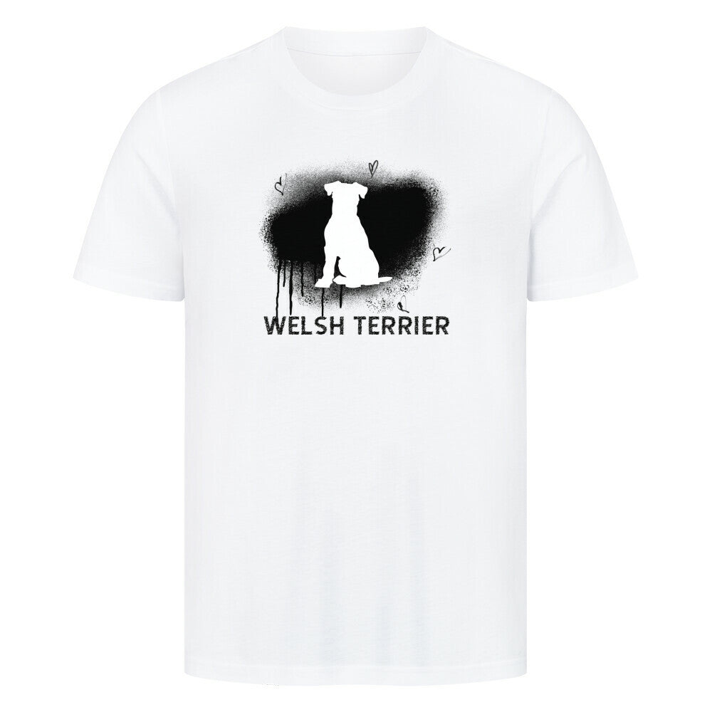 Premium T-Shirt "Welsh Terrier - Brush" Weiß – hunde-shirt.de