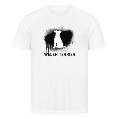 Premium T-Shirt "Welsh Terrier - Brush" Weiß – hunde-shirt.de