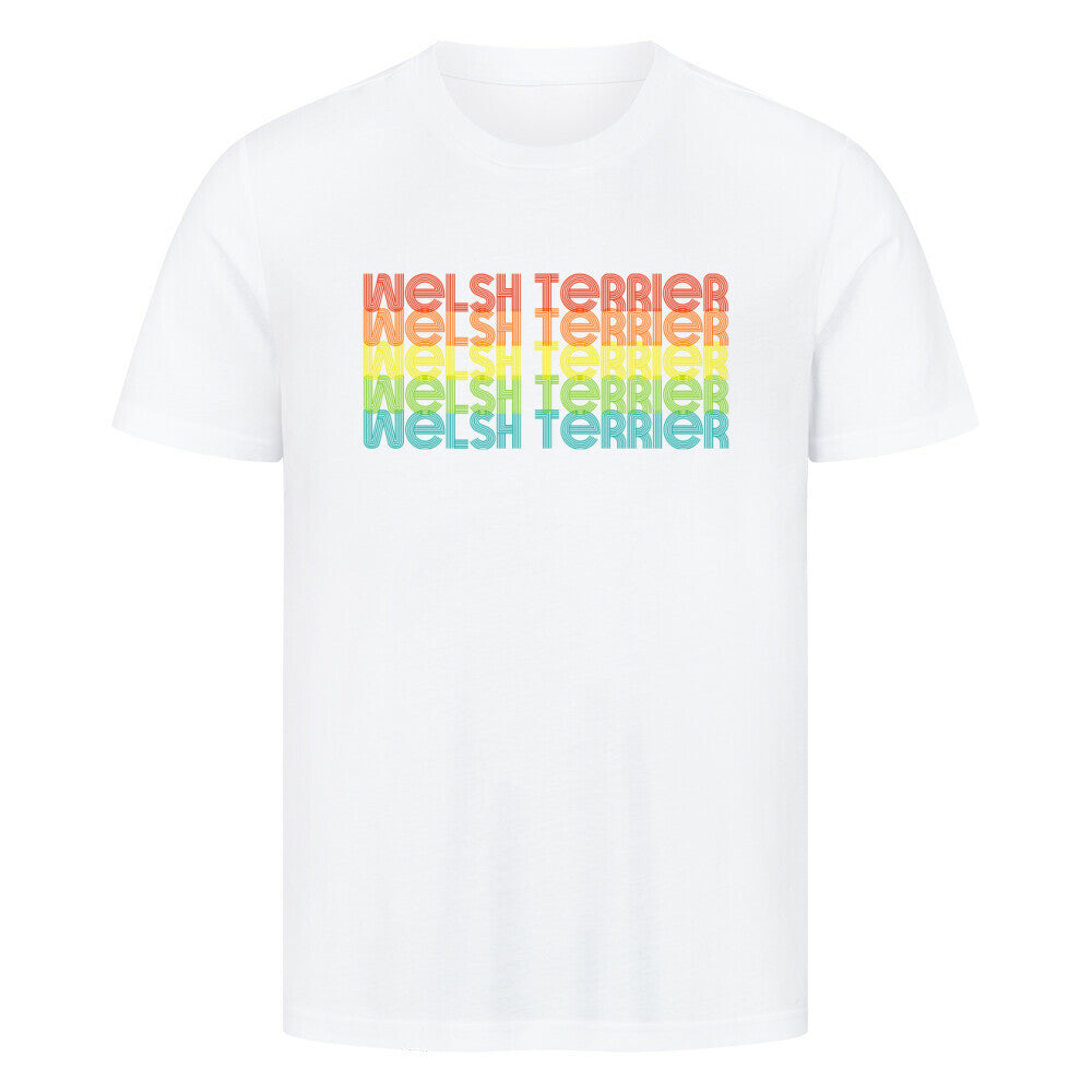Premium T-Shirt "Welsh Terrier - RETRO" Weiß – hunde-shirt.de