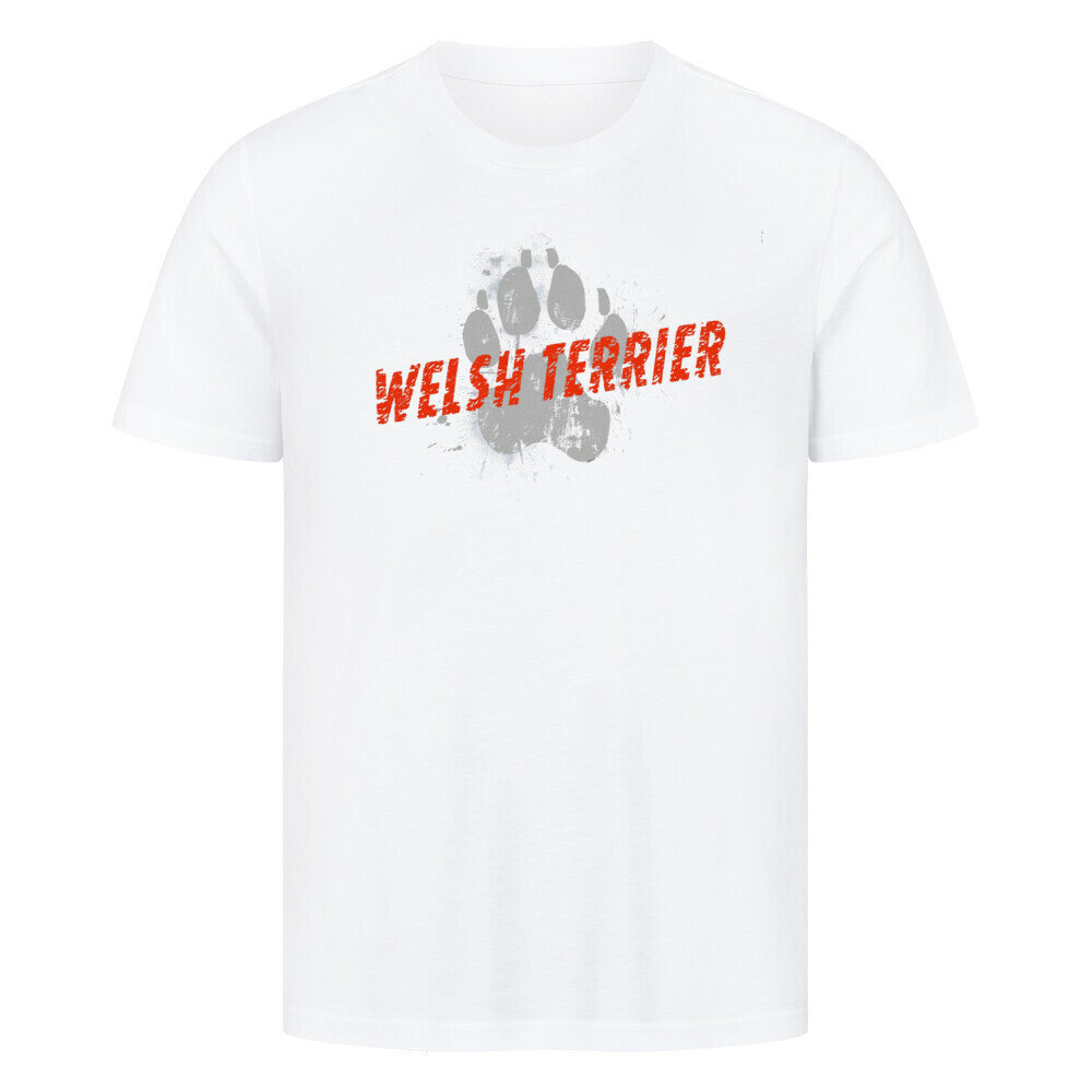 Premium T-Shirt "Welsh Terrier - PAW" Weiß – hunde-shirt.de