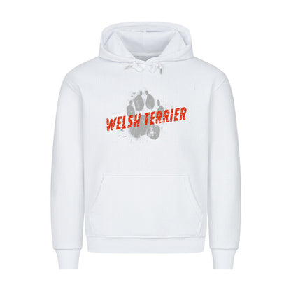 Premium Hoodie "Welsh Terrier - PAW" Weiß – hunde-shirt.de
