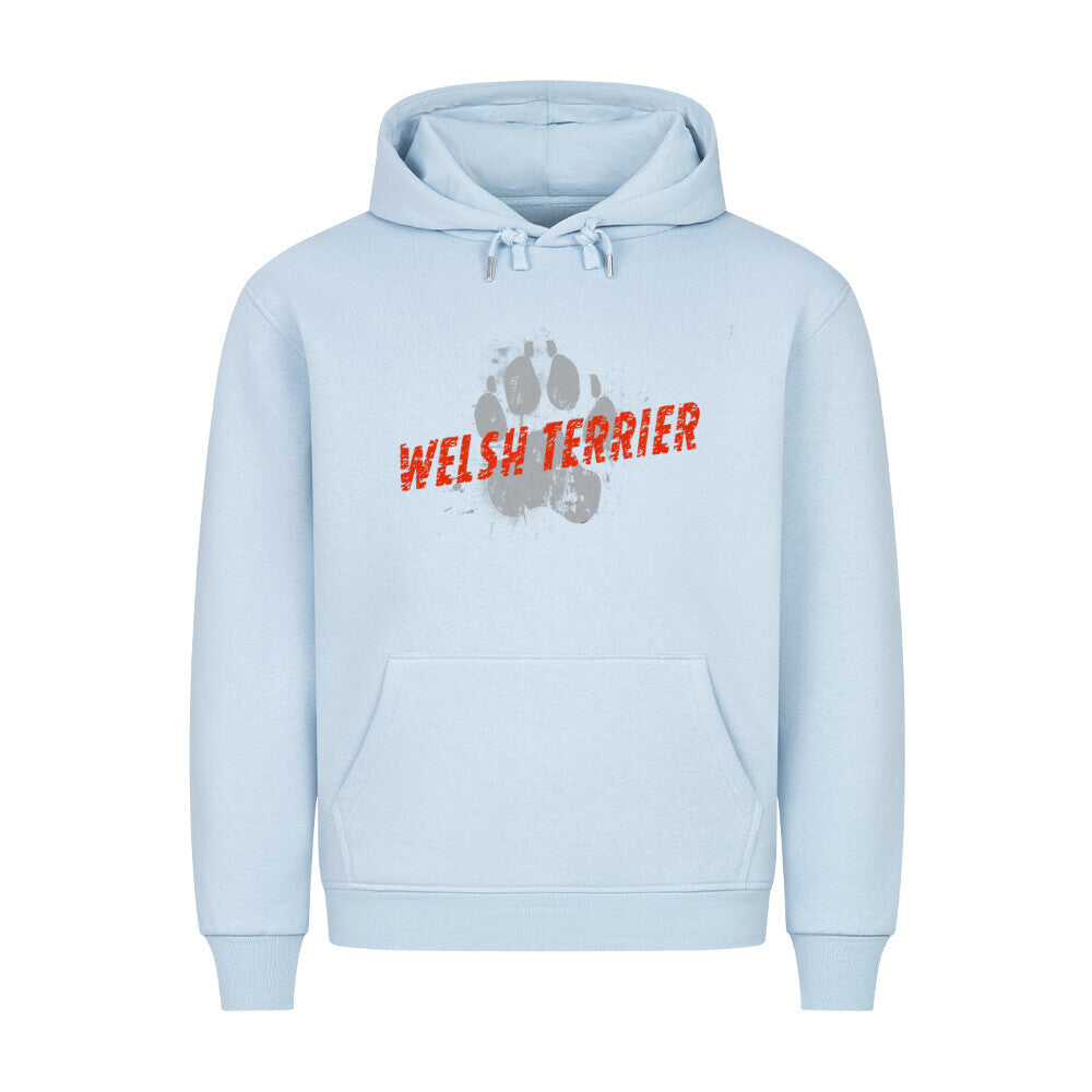 Premium Hoodie "Welsh Terrier - PAW" Babyblau – hunde-shirt.de