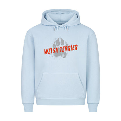 Premium Hoodie "Welsh Terrier - PAW" Babyblau – hunde-shirt.de