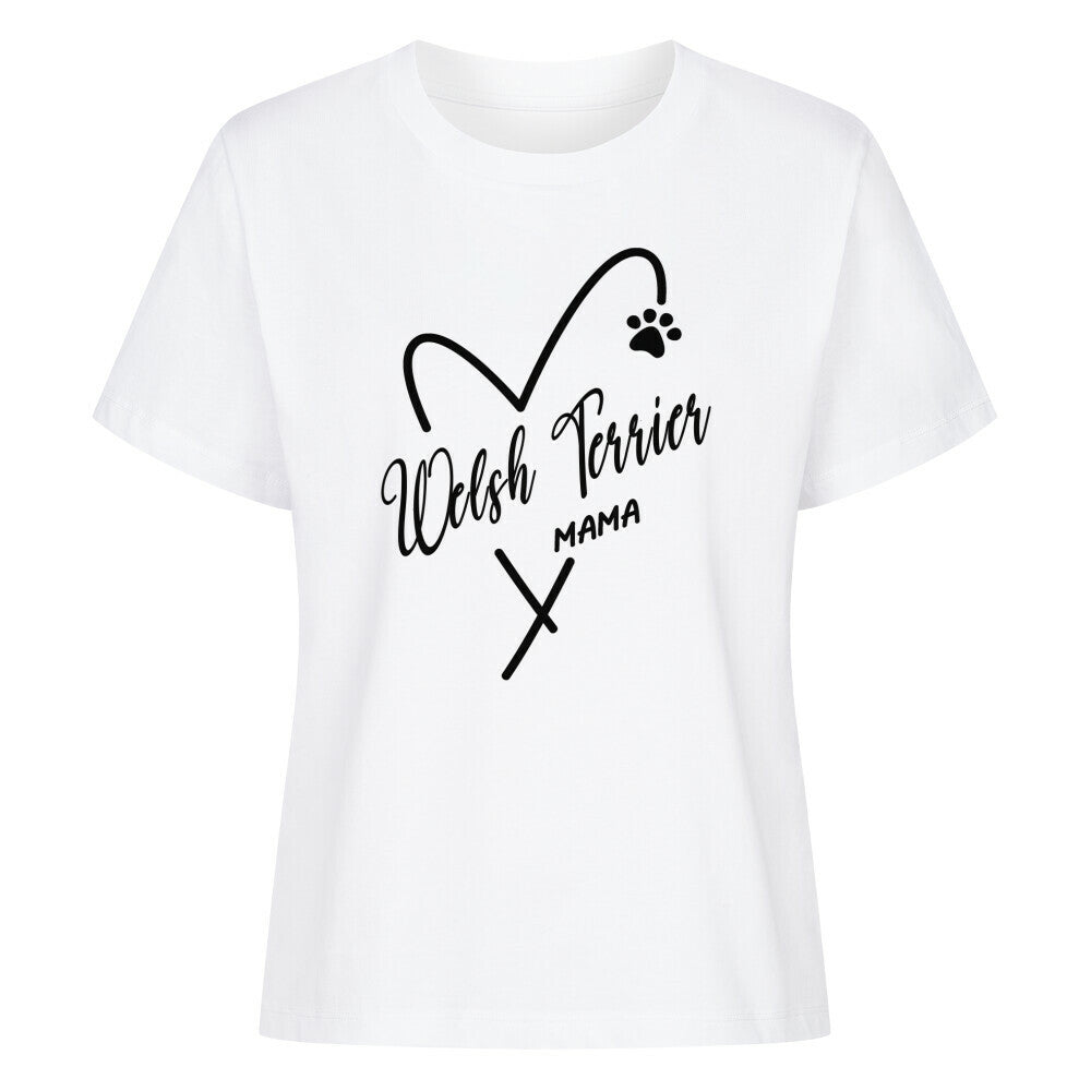 Premium Damen-Shirt "Welsh Terrier - Mama" Weiß – hunde-shirt.de