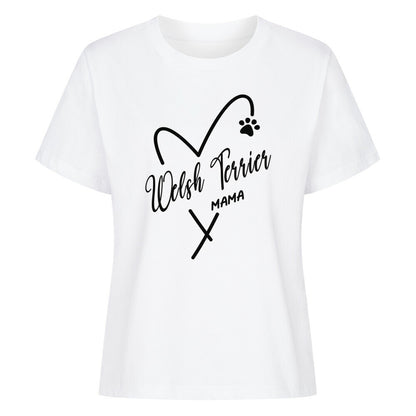 Premium Damen-Shirt "Welsh Terrier - Mama" Weiß – hunde-shirt.de
