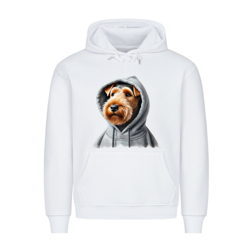 Premium Hoodie "Welsh Terrier - Hooded" Weiß – hunde-shirt.de