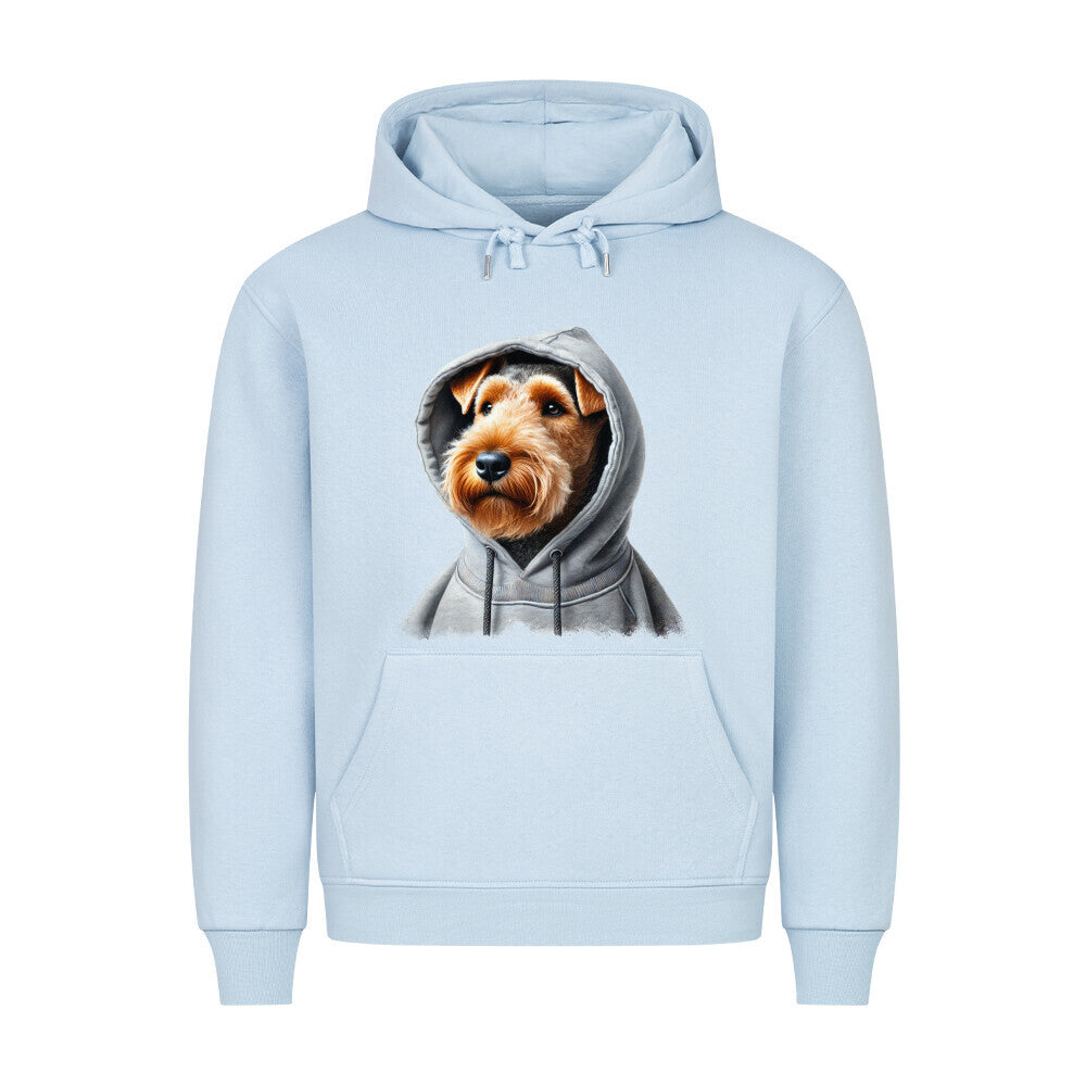Premium Hoodie "Welsh Terrier - Hooded" Babyblau – hunde-shirt.de