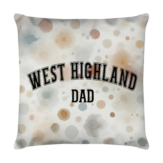 Kissen "West Highland - DAD" Weiß – hunde-shirt.de