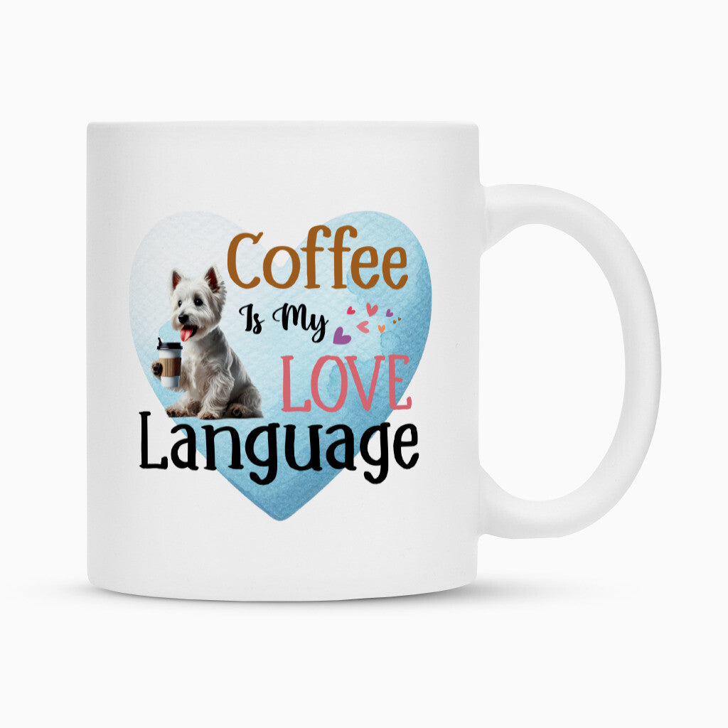 Tasse "Westie - Love Language" Weiß – hunde-shirt.de