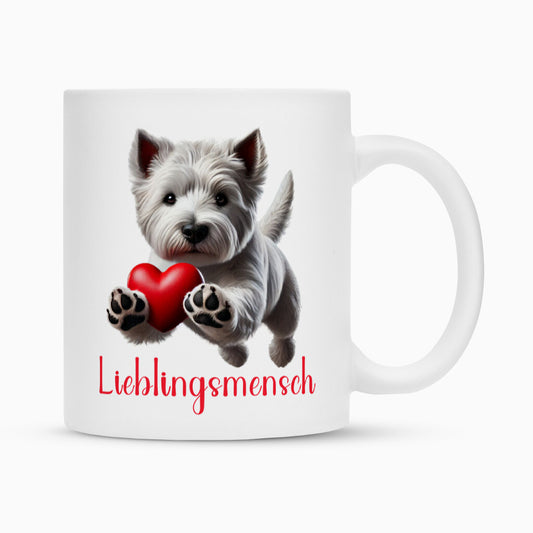 Tasse "Westie - Lieblingsmensch" Weiß – hunde-shirt.de