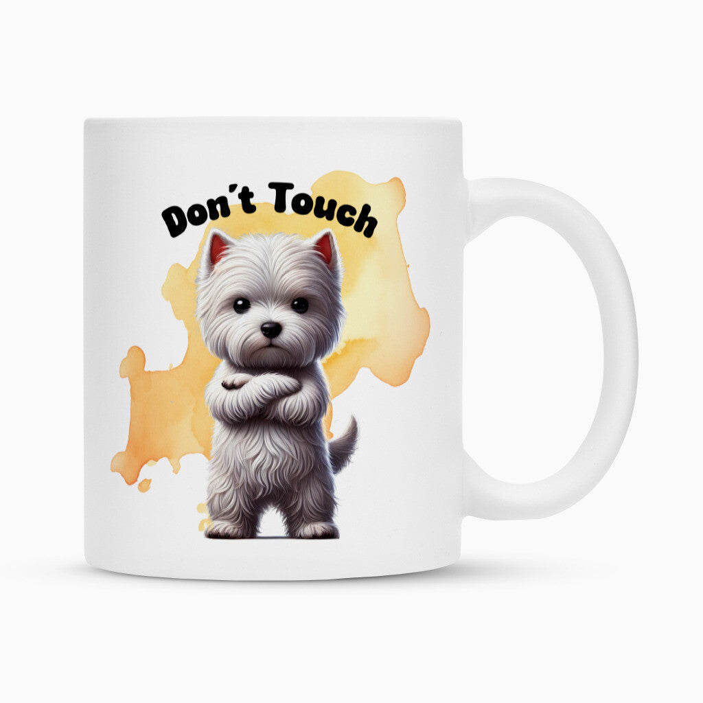 Tasse "Westie - Don´t touch" Weiß – hunde-shirt.de