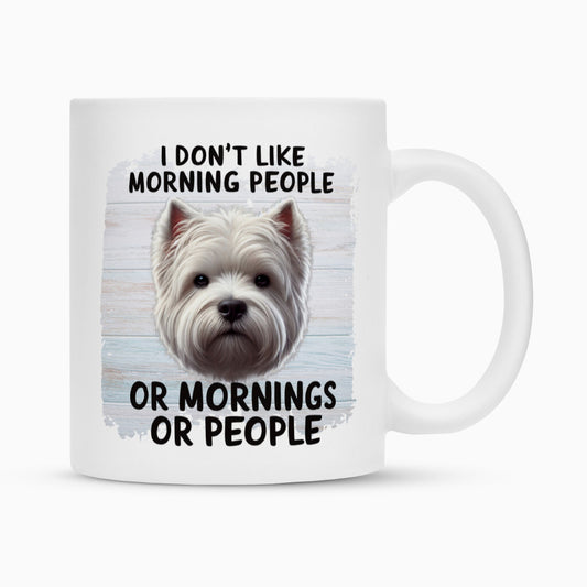 Tasse "Westie - Morning People" Weiß – hunde-shirt.de
