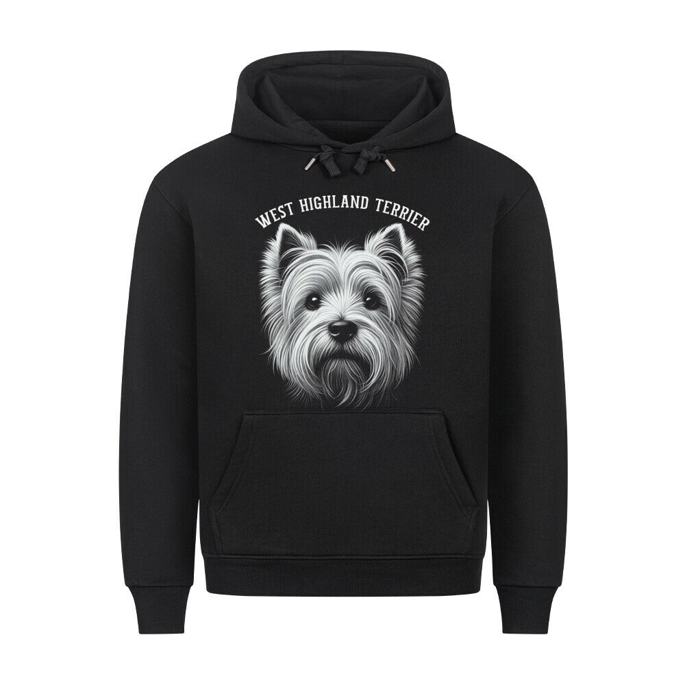 Premium Hoodie "West Highland - Pure" Schwarz – hunde-shirt.de