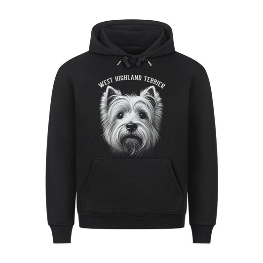 Premium Hoodie "West Highland - Pure" Schwarz – hunde-shirt.de