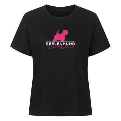 Premium Damen-Shirt "Westie - Seelenhund" Schwarz – hunde-shirt.de