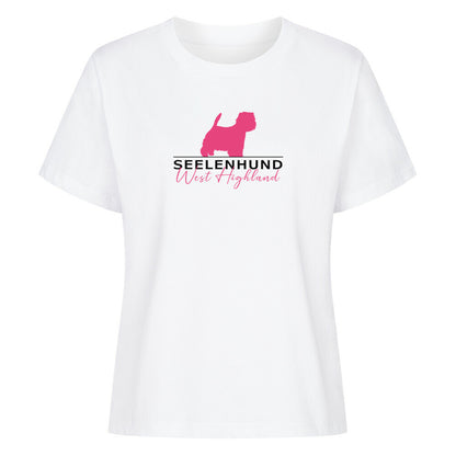 Premium Damen-Shirt "Westie - Seelenhund" Weiß – hunde-shirt.de