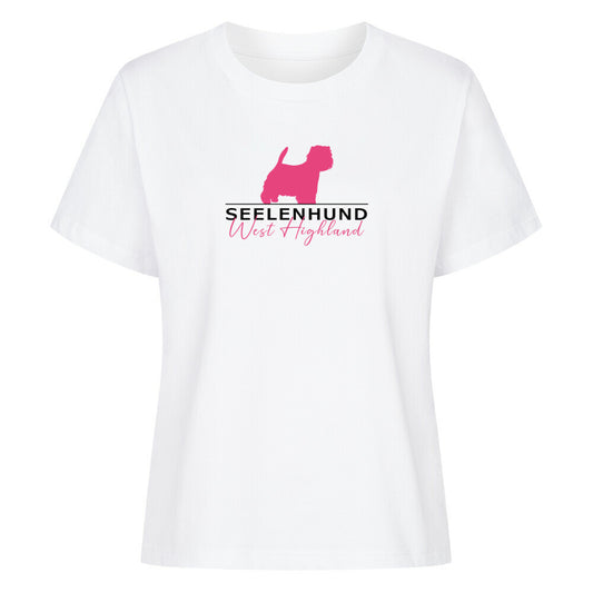 Premium Damen-Shirt "Westie - Seelenhund" Weiß – hunde-shirt.de