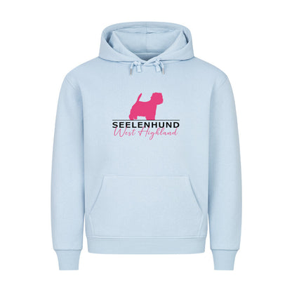 Premium Hoodie "Westie - Seelenhund" Babyblau – hunde-shirt.de