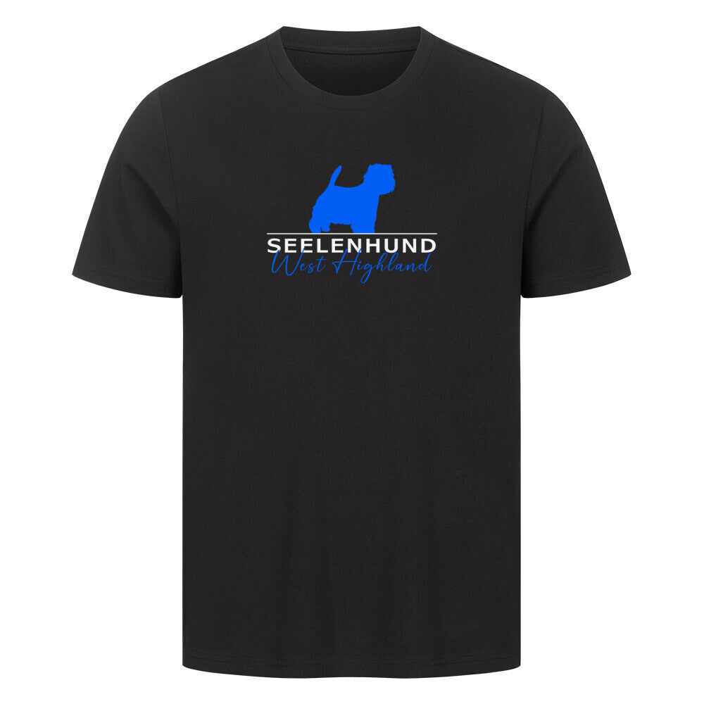 Premium T-Shirt "Westie - Seelenhund" Schwarz – hunde-shirt.de