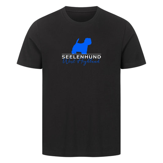 Premium T-Shirt "Westie - Seelenhund" Schwarz – hunde-shirt.de