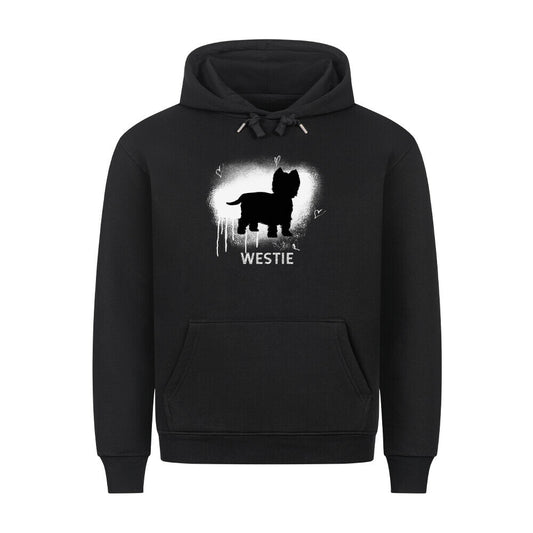 Premium Hoodie "Westie - Brush" Schwarz – hunde-shirt.de