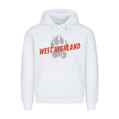 Premium Hoodie "West Highland - PAW" Weiß – hunde-shirt.de