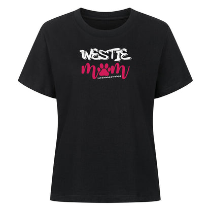 Premium Damen-Shirt "Westie - Mom" Schwarz – hunde-shirt.de
