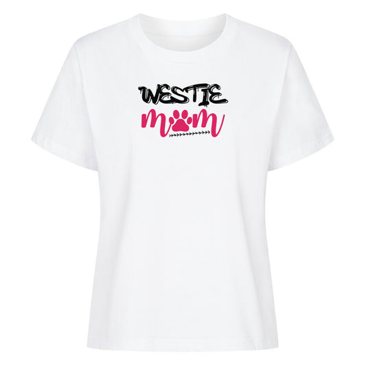 Premium Damen-Shirt "Westie - Mom" Weiß – hunde-shirt.de