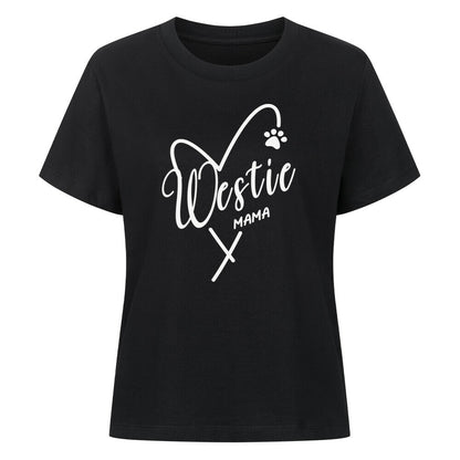 Premium Damen-Shirt "Westie - Mama" Schwarz – hunde-shirt.de