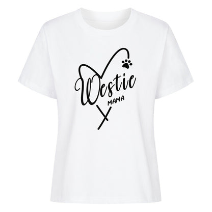 Premium Damen-Shirt "Westie - Mama" Weiß – hunde-shirt.de