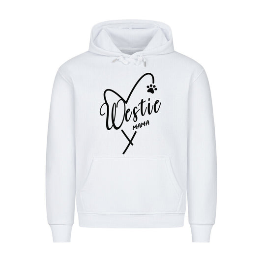 Premium Hoodie "Westie - Mama" Weiß – hunde-shirt.de