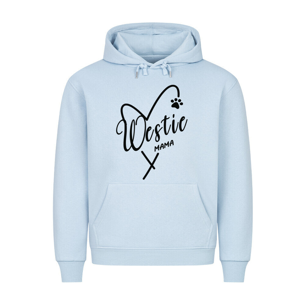 Premium Hoodie "Westie - Mama" Babyblau – hunde-shirt.de