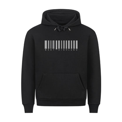 Premium Hoodie "West Highland - Scan" Schwarz – hunde-shirt.de
